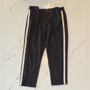 Aerie Black Track Pants with White Accents